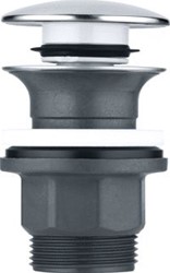 GROHE WASTE SET PUSH-OPEN AFNEEMBARE KAP AFSLUITBAAR CHROOM (VOOR WASTAFELS MET OVERLOOP) 40824000