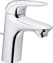 GROHE EUROSTYLE NEW WASTAFELMENGKRAAN S-SIZE ES TREKWASTE EENGREEPS 1-GATS 163MM HOOGTE 110MM UITLOOP VAST CHROOM 23709003