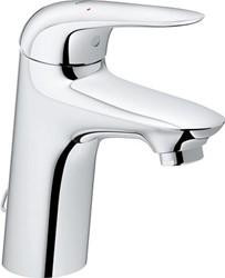 GROHE EUROSTYLE NEW WASTAFELMENGKRAAN S-SIZE KETTING EENGREEPS 1-GATS 163MM HOOGTE 110MM UITLOOP VAST CHROOM 23713003