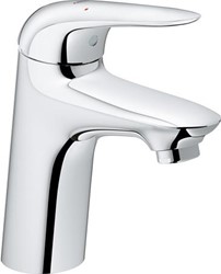 GROHE EUROSTYLE NEW WASTAFELMENGKRAAN S-SIZE EENGREEPS 1-GATS 163MM HOOGTE GLAD 109MM UITLOOP VAST CHROOM 23715003