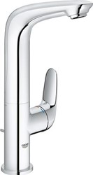 GROHE EUROSTYLE NEW WASTAFELMENGKRAAN L-SIZE TREKWASTE EENGREEPS 1-GATS 270MM HOOGTE 127MM UITLOOP HOOG DRAAIBAAR CHROOM 23718003