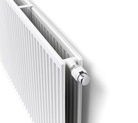 STELRAD HYGIENE ECO GALVA PANEELRADIATOR GEGALVANISEERD TYPE 30 MET AANGELASTE STRIPPEN 400X1200MM MIDDEN-+ RECHTSONDER AANSLUITING 1289W ZONDER TOEBEHOREN WIT 695043012 0695043012