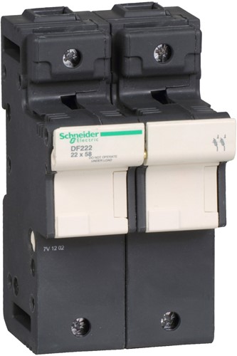 SCHNEIDER ELECTRIC TESYS ZEKERINGHOUDER 2P-125A ZEKERINGMAAT: 22X58MM  DF222