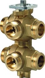 SIEMENS ZESWEGREGELAFSLUITER AANSLUITMAAT 3/4 (20) KVS LINKS 2.5 KVS RECHTS 3.45 NOM. BINNENDIAMETER DN 20 DRUKTRAP PN 18 S55230-V155