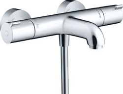 HANSGROHE ECOSTAT 1001 CL BADTHERMOSTAATKRAAN OPBOUW TWEEGREEPS MET OMSTELINRICHTING 182MM UITLOOP MET S-KOPPELINGEN CHROOM 13201000