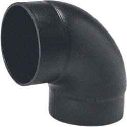 WAVIN PE BOCHT 90 GRADEN ZWART 56 PN4 3701095009