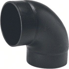 WAVIN PE BOCHT 90 GRADEN ZWART 56 PN4 3701095009