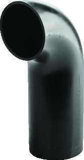 WAVIN PE BOCHT 90 GRADEN ZWART 56 PN4 LANG 3709995009