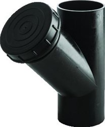 WAVIN PE ONTSTOPPINGSSTUK 45 GRADEN ZWART 125X110 PN4 3702412114