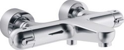 HANSA CARE BADKRAAN THERMOSTATISCH MET OMSTEL MET UITLOOP 19.7CM HOH=15CM MET VERDEKTE AFSLUITBARE KOPPELINGEN CHROOM 58101201