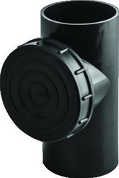 WAVIN PE ONTSTOPPINGSSTUK 88,5 GRADEN ZWART 160X110 PN4 3702416119