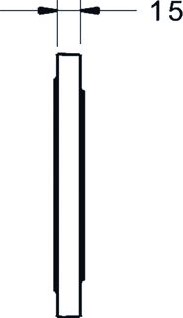 HANSA BLUEBOX ROZETVERLENGING 15MM ROND 170MM 59914191