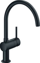 GROHE MINTA KEUKENMENGKRAAN BLAD/KRAANGAT EENGREEPS 356MM HOOGTE 223MM C-UITLOOP DRAAIBAAR VELVET ZWART 32917KS0
