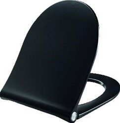 PRESSALIT SWAY UNI CLOSETZITTING MET DEKSEL SOFT CLOSE D05 UNI SCHARNIER EN LIFT-OFF KLEUR ZWART 970001-D05999