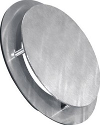 LOOOX AIR RVS ONTLUCHTINGSROOSTER MET KLEMBEVESTIGING ROND. RVS GEBORSTELD 15X15CM. GESCHIKT VOOR IN DE DOUCHERUIMTE. RK001