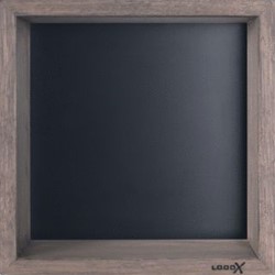 LOOOX WOODEN BOX 30X30 CM MASSIEF EIKEN 'OLD GREY' ACHTERPLAAT MAT ZWART WBOX30MZ