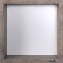 LOOOX WOODEN BOX 30X30 CM MASSIEF EIKEN 'OLD GREY' ACHTERPLAAT MAT WIT WBOX30MW