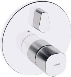 HANSA LIVING BLUEBOX AFBOUWDEEL VOOR INB.KRAAN THERMOSTATISCH MET RONDE ROZET MET GEINTEGR. MENGREGELING 17CM ZONDER OMSTEL CHROOM 81139552