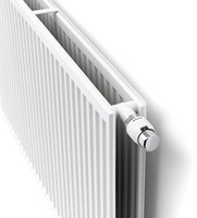STELRAD HYGIENE ECO PANEELRADIATOR TYPE 10 MET AANGELASTE STRIPPEN 400X1400MM MIDDEN-+ RECHTSONDER AANSLUITING 602W LINKSONDER AANSLUITING WIT 693041014 0693041014