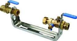 RAMINEX GWA-SET GEINTEGREERDE WATERMETER AANSLUITSET RECHT 1 12BIX1 12BI 300MM QN10 WARTELS 2 KIWA 70012