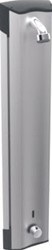 HANSA CONCERTO CONTACTLOZE ALUMINIUM DOUCHEPANEEL MET THERMOSTAAT. WERKT OP BATTERIJEN CONTACTLOOS ELEKTRONISCH GESTUURD (INFRAROOD) 64152200