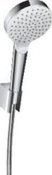 HANSGROHE CROMETTA 1JET ECOSMART 9 L/MIN PORTER SET 1.25 M WIT/CHROOM/WIT 26568400