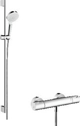 HANSGROHE ECOSTAT 1001 CL THERMOSTAAT MET CROMETTA VARIO HANDDOUCHE DOUCHECOMBINATIE CHROOM/WIT 27813400