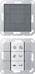JUNG AUDIO BINNENSTATION MODULAIR A(S) ALU SIAIA6AL
