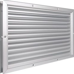 NEDCO DEURVENT.ROOSTER 545X345 GEANODISEERD,ALUMINIUM