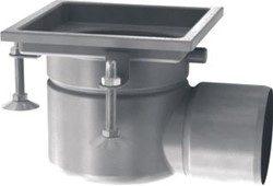 ACO EG200 VASTE AFVOERPUT MET 110MM ZIJUITLOOP RVS 304 EN ST 408011