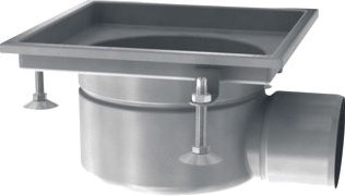 ACO EG300 AFVOERPUT VAST ZIJUITLAAT 110MM STANKSLOT RVS AISI 408013