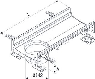 ACO ROOSTERGOOT 125/155 SPIE L=1000MM 409708