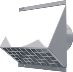 BURGERHOUT VENTILATIE MUURROOSTER 125 MM WIT 40.048.06.03