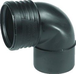 WAVIN SITECH+ BOCHT 87,5 GRADEN ZWART 90 3801109009