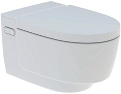 GEBERIT AQUACLEAN MERA CLASSIC DOUCHEWC WAND MET GEURAFZUIGING MET WARME LUCHTDROGING EN LADYDOUCHE MET SOFTCLOSE ZITTING EN DEKSEL WIT 146200111