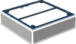 GEBERIT MONTAGEFRAME DOUCHEPLAAT SETAPLANO 4 POTEN: B80CM L100CM 154.462.00.1
