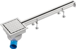 VAN DEN BERG KOPPELBARE SLEUFGOOT 75MM ONDER-/ZIJUITLAAT MET 1000 X 50MM SLEUFGOOT MET 200X200MM DOUCHEPUT RVS 316 560.1000