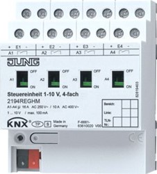 JUNG KNX STUUREENHEID 1-10V 4-V. 2194REGHM