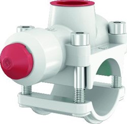 FLAMCO T-PLUS AANBOORZADEL 22 X 1/2 X 22 KLEM 40MM BREEDTE MESSING 90522