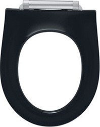 PRESSALIT PROJECTA SOLID PRO 1003 CLOSET ZITTING ZONDER DEKSEL MET SOFTCLOSE INCLUSIEF SCHARNIEREN ZWART. VORM ROUNDED 1003111-DG4925