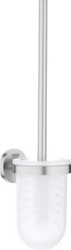 GROHE ESSENTIALS TOILETBORSTELSET ROND WAND 1-GATS GLAS/METAAL SUPERSTEEL 40374DC1