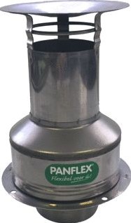 PANFLEX DAKKAP HR WATERDICHT COMPLEET INOX QA RVS D60MM MET DAKPLAAT ROND KLEIN 204.061.02.02