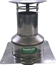 PANFLEX DAKKAP HR WATERDICHT COMPLEET INOX QA RVS D80MM MET DAKPLAAT GROOT VIERKANT