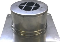 PANFLEX DAKKAP KLEIN COMPLEET INOX QA RVS D80MM MET DAKPLAAT VIERKANT KLEIN