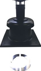 PANFLEX SCHOORSTEENDAKKAP HR COMPLEET INOX QA CONCENTRISCH RVS D50MM