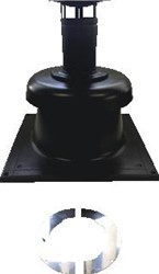 PANFLEX SCHOORSTEENDAKKAP HR COMPLEET INOX QA CONCENTRISCH RVS D80MM