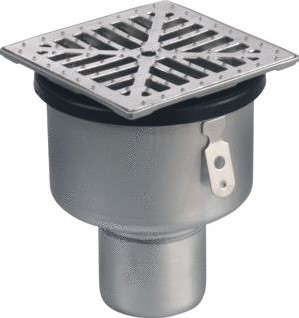 AQUABERG BUSINESS LINE RVS304 VLOER PUT 145X145MM OA D75MM 176998