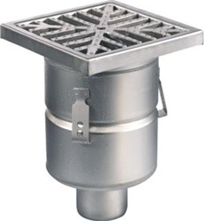 AQUABERG RVS PUTROOSTER 75MM 200X200MM 177003