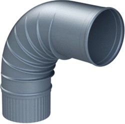 COX GEELEN ROOKGASAFVOERBOCHT ALU DUNWANDIGE ROOKGASAFVOERBOCHT 90º 150MM NEN 7203 284150