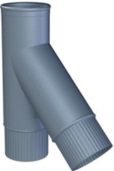 COX GEELEN ROOKGASAFVOER T-STUK NEN 7203 ALU DUNWANDIG T-STUK 45° 130 287130